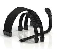 LINKUP - AVA 12VHPWR PCIE 5.0 Power Extension Cables | 600W 16AWG | UL-Rated, Sleeved Jacket, Molded Plugs | 4 Pcs Kit for RTX5000 RTX4000 GPUs | Boost Gaming Performance | 30cm Black