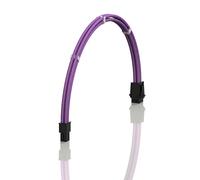 LINKUP - AVA 30cm EPS 4 Pin CPU ATX Motherboard PSU Power Supply Braided Sleeved Custom Mod PC Extension Cable w/Combs | Strong & Stiff Design | Single Pack | 300mm - Purple