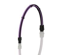 LINKUP - AVA 30cm EPS 4 Pin CPU ATX Motherboard PSU Power Supply Braided Sleeved Custom Mod PC Extension Cable w/Combs | Strong & Stiff Design | Single Pack | 300mm - PurpleBlack