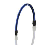 LINKUP - AVA 50cm EPS 4 Pin CPU ATX Motherboard PSU Power Supply Braided Sleeved Custom Mod PC Extension Cable w/Combs | Strong & Stiff Design | Single Pack | 500mm - BlueBlack