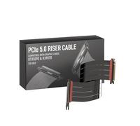 LINKUP - AVA5 Armour PCIE 5.0 Riser Cable [50cm (Total Length 54cm)] RTX5090 RX9070 GPU Ready | x16 128GB/s Speed | Compatible with PCIe 4.0 & WRX80/WRX90E | Right Angle, Black