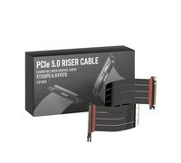 LINKUP - AVA5 Armour PCIE 5.0 Riser Cable [60cm (Total Length 64cm)] RTX5090 RX9070 GPU Ready | x16 128GB/s Speed | Compatible with PCIe 4.0 & WRX80/WRX90E | Right Angle, Black