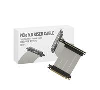 LINKUP - AVA5 Armour PCIE 5.0 Riser Cable | RTX5090 RX9070 GPU Ready | x16 128GB/s Speed | Compatible with PCIe 4.0 & WRX80/WRX90E | Right Angle, White 10cm (Total Length 14cm)