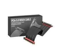 LINKUP - AVA5 Armour PCIE 5.0 Riser Cable | RTX5090 RX9070 GPU Ready | x16 128GB/s Speed | Compatible with PCIe 4.0 & WRX80/WRX90E | Right Angle, Black 30cm (Total Length 34cm)