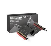 LINKUP - AVA5 Armour PCIE 5.0 Riser Cable | Single Reverse Left Angle 24cm | (Total Length 28cm) RTX5090 RX9070 GPU Ready, x16 128GB/s Speed, Compatible with Fractal Design Era 2 & Terra