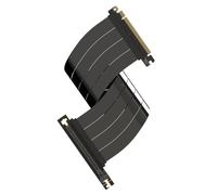 LINKUP - AVA5 PCIE 5.0 Riser Cable [40cm (Total Length 44cm)] RTX5090 RX9070 GPU Ready | x16 128GB/s Speed | Compatible with PCIe 4.0 & WRX80/WRX90E | Right Angle, Black
