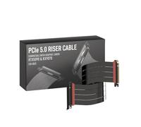 LINKUP - AVA5 PCIE 5.0 Riser Cable [50cm (Total Length 54cm)] RTX5090 RX9070 GPU Ready | x16 128GB/s Speed | Compatible with PCIe 4.0 & WRX80/WRX90E | Straight, Black