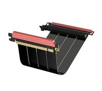 LINKUP - AVA5 PCIE 5.0 Riser Cable | RTX5090 RX9070 GPU Ready | x16 128GB/s Speed | Compatible with Lian Li A4-H20 | Designed for Mini ITX Case | Double Reverse Black 19cm (Total Length 21cm)