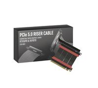 LINKUP - AVA5 PCIE 5.0 Riser Cable | RTX5090 RX9070 GPU Ready | x16 128GB/s Speed | Compatible with PCIe 4.0 & WRX80/WRX90E | Straight, Black 5cm (Total Length 9cm)