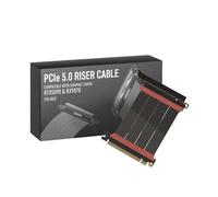 LINKUP - AVA5 PCIE 5.0 Riser Cable | RTX5090 RX9070 GPU Ready | x16 128GB/s Speed | Compatible with PCIe 4.0 & WRX80/WRX90E & SilverStone Fortress Mini-ITX | Straight, Black 10cm (Total Length 14cm)
