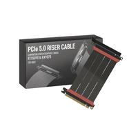 LINKUP - AVA5 PCIE 5.0 Riser Cable | RTX5090 RX9070 GPU Ready | x16 128GB/s Speed | Compatible with PCIe 4.0 & WRX80/WRX90E | Straight, Black 15cm (Total Length 19cm)