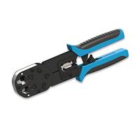 LINKUP - Cat6 Easy Crimp and Trim Hand Tool Crimper for Easy Pass Thru Plugs | RJ45, RJ12 & RJ11 Ethernet LAN Internet Patch Cord Crimping and Trimming Tool