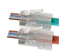 LINKUP - Cat6 RJ45 Easy Pass Thru Connector | Ethernet LAN Internet Jack Adapter | UTP Gigabit Network Round Cable Plug | Low NEXT RL | High Performance | 105 Pack