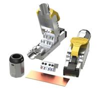 LINKUP - [GHMT & DSX8000 Certified Cat8 Ethernet Cable Connector (6-Pack) RJ45 Metal Tool Free Easy Termination Plug | for 2000MHz 2GHz 40G Double Shielded Solid LAN Cable 22AWG-24AWG