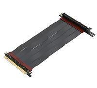 LINKUP PCIE 3.0 16x Shielded Extreme High-Speed Riser Cable Premium PCI Express Port Extension Cable | Left Angle Socket (20cm)