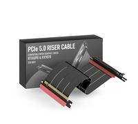 LINKUP PCIE 5.0 Riser Cable | for Vertical GPU Mount | ITX Reverse Left Angle | Graphics Card GPU Ready | Usable with PCIe 4.0 & RX9070/ RTX5090 | 24cm (Total Length: 28cm)