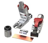 LINKUP - RJ45 Connectors Cat6A (2 Pack) Shielded Metal Die-Cast Field Modular Termination Plug | 10G Easy Internet Tool Free Plugs | For Cat6A up to 22AWG Solid Bulk S/FTP Ethernet Cable [Red]
