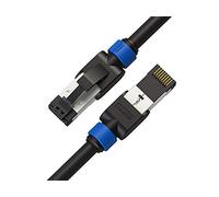 LINKUP - [Tested with DSX-8000 CableAnalyzer Cat7 Ethernet Cable -10 FT (2 Pack) 10G Double Shielded RJ45 S/FTP | Network Internet LAN Switch Router Game | High-Speed | 26AWG Black