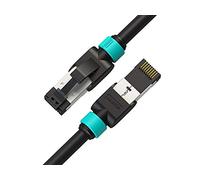 LINKUP - [Tested with DSX-8000 CableAnalyzer Cat7 Ethernet Cable -15 FT (2 Pack) 10G Double Shielded RJ45 S/FTP | Network Internet LAN Switch Router Game | High-Speed | 26AWG Black