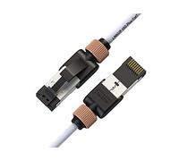 LINKUP - [Tested with DSX-8000 CableAnalyzer Cat7 Ethernet Cable -2 FT (3 Pack) 10G Double Shielded RJ45 S/FTP | Network Internet LAN Switch Router Game | High-Speed | 30AWG White