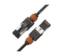 LINKUP - [Tested with DSX-8000 CableAnalyzer] Cat7 Ethernet Cable -3 FT (1 Pack) 10G Double Shielded RJ45 S/FTP | Network Internet LAN Switch Router Game | High-Speed | 30AWG Black