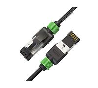 LINKUP - [Tested with DSX-8000 CableAnalyzer Cat7 Ethernet Cable -7 FT (1 Pack) 10G Double Shielded RJ45 S/FTP | Network Internet LAN Switch Router Game | High-Speed | 30AWG Black