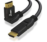 LINKUP - Ultra High-Speed HDMI 2.1 8K Cable 360° Swivel Angle Connector | DSC HDR UHD Digital Video Cord - Tough 28AWG 48GB/s | 10K 8K 5K 4K 2K 1080 | Compatible with Apple Xbox PS5 Samsung -6ft