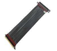 LINKUP - Ultra PCIe 4.0 X16 Riser Cable [RTX4090 RX6950XT x570 B550 Z690 Tested] Shielded Extreme High-Speed Vertical Mount Gaming PCI Express Gen4 | Straight Socket (80cm) 3.0 Gen3 & TT Compatible