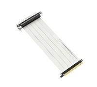LINKUP - Ultra PCIe 4.0 X16 Riser Cable [RTX4090 RX6950XT x570 B550 Z690 Tested] Shielded Extreme High-Speed Vertical Mount Gaming PCI Express Gen4 | Reverse GPU Socket {25cm} Designed for ITX | White