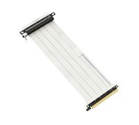 LINKUP - Ultra PCIe 4.0 X16 Riser Cable [RTX4090 RX6950XT x570 B550 Z690 Tested] Shielded Extreme High-Speed Vertical Mount Gaming PCI Express Gen4 | Reverse GPU Socket {27cm} Designed for ITX | White