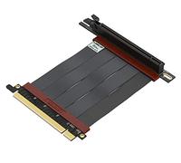 LINKUP - Ultra PCIe 4.0 X16 Riser Cable [RTX4090 RX6950XT x570 B550 Z690 Tested] Shielded High-Speed Vertical Mount Gaming PCI Express Gen4 | Universal 90 Degree Socket (10cm) 3.0 Gen3 Compatible