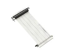 LINKUP - Ultra PCIe 4.0 X16 Riser Cable [RTX4090 RX6950XT x570 B550 Z690 Tested] Shielded High-Speed Vertical Mount Gaming PCI Express Gen4 | Dual Reverse Connectors (20cm) Designed for ITX | White