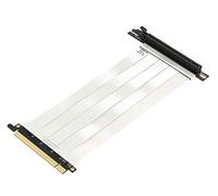 LINKUP - Ultra PCIe 4.0 X16 Riser Cable [RTX4090 RX6950XT x570 B550 Z690 Tested] Shielded High-Speed Vertical Mount Gaming PCI Express Gen4 |Universal 90 Degree Socket {25cm} Gen 3.0 Compatible |White