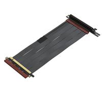LINKUP - Ultra PCIe 4.0 X16 Riser Cable Shielded Gaming PCI Express Gen4 Reverse PCIE Connector w/ 270 Degree Socket (24cm) Compatible with NZXT H1 without screw