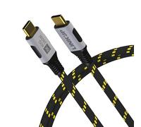 LINKUP - USB 4.0 240W 40Gbps Type-C Thunderbolt 4 Cable [1.5m] 8K@60hz Video Super-fast Data Charging Durable Sleeved Compatible with iPhone 15/16 Pro/Max MacBook Pro/Air iPad Pro Galaxy S23