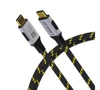 LINKUP - USB 4.0 240W 40Gbps Type-C Thunderbolt 4 Cable [2m] 8K@60hz Video Super-fast Data Charging Durable Sleeved Compatible with iPhone 15/16 Pro/Max MacBook Pro/Air iPad Pro Galaxy S23