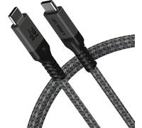 LINKUP - USB 4 Ver.2 Cable 80Gbps (90cm Grey) Thunderbolt 5/4/3 Compatible, 240W PD Charging, 16K/8K Display Support, USB-C High-Speed Data Cable for MacBook iPad Pro iPhone15/16 Samsung Galaxy & more