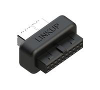 LINKUP - USB-C Front Panel Adapter - Converts Motherboard 3.0/3.1 IDC20 19-Pin Header to Type-C (A-Key) - Designed for All USB-C Devices - Solid Construction for Durability and Longevity