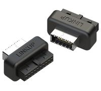 LINKUP - USB-C Front Panel Adapter - Converts Motherboard 3.0/3.1 IDC20 19-Pin Header to Type-C (A-Key) - Designed for All USB-C Devices - Solid Construction for Durability and Longevity - 2-Pack