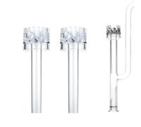 LINLAN 2-Pieces Self-Rotating Aquarium Surface Skimmer Accessories, Acrylic Oil Film Remover with Fine Filter Screen for Enhanced Gas Exchange, Compatible with Lily Pipes & DIY Tubing