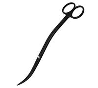 LINLAN 25cm Wave Curve Aquascaping Scissors, Carbonized Anti-Rust Stainless Steel, for Trimming Foreground, Midground, Background Plants at Any Angle, for Planted Aquariums