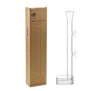 LINLAN 30cm Glass Shrimp Feeder, Shrimp Feeding Tube and Square Bowl, with Two Suction Cups to Prevent Food from Spreading, Suitable for Crystal Shrimp and Cherry Shrimp