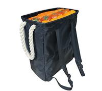 Linlina Free Your Hands Reusable Grocery Backpack Bag Comes with Shoulder Straps and Reinforced Bottom, Which is Collapsible, Durable and Environmentally-Friendly.