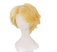 LINLINCD -2020Mystic Messenger Yoosung Cosplay Wig Short Yellow Blonde Men Wig Heat Resistant Synthetic Hair Wig Cap