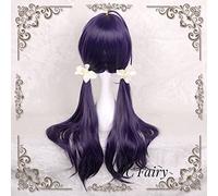 LINLINCD - Anime Coser Wig Bungo Stray Dogs Hitori Ayumu Kyoka Izumi Wig Long Purple Heat Resistant Synthetic Hair Wig + Hair Accessories