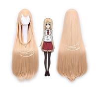 LINLINCD Anime Cosplay Wig 100 cm Long Himouto! Umaru-chan Wig Doma Umaru UMR Straight Cosplay Hair Pony Halloween Role Play