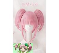 LINLINCD Anime Cosplay Wig Amu Hinamori Cosplay Wig Shugo Chara! Doki Party Miki Suu Ranged Straight Braid Anime Pink Synthetic Hair for Adults Suu