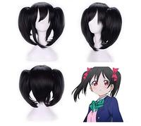LINLINCD Anime Cosplay Wig Anime 16 Inch Love Live Cosplay Wig Nico Yazawa Synthetic Hair Halloween Costume Woman Wigs for Party