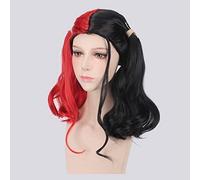LINLINCD Anime Cosplay Wig Batman Suicide Command Harley Quinn Harleen Quinzel Cosplay Wig Synthetic Hair Halloween Costume Ponytail Wigs for Women Perucas PL-681