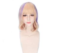 LINLINCD Anime Cosplay Wig Fashion Sexy Ombre Wig with Fringe Anime Cosplay Synthetic Hair Halloween Costume Harajuku Lolita Party Wigs for Women 6 Models PL-195